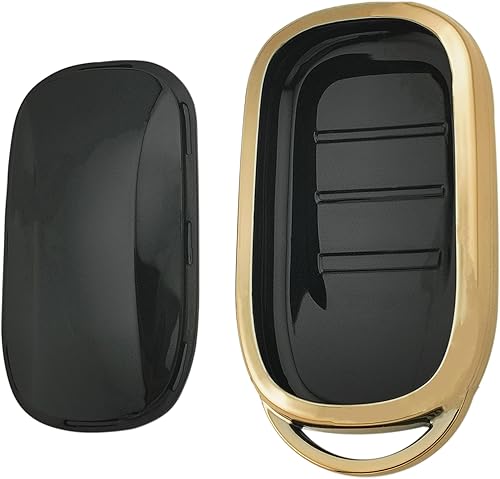 Miniatura 4 de 2 fundas para llavero remoto para Honda Accord Civic HR-V CR-V Pilot Sport SI EX-L EX Touring TPU 2022 2023, 5 botones (blanco (b)negro (b))