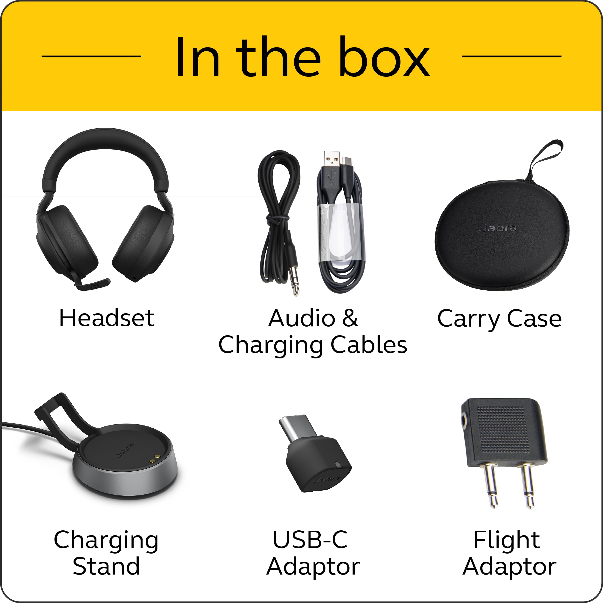 Amazon.com: Jabra Evolve2 85 - USB-C UC Stereo Stand - Black
