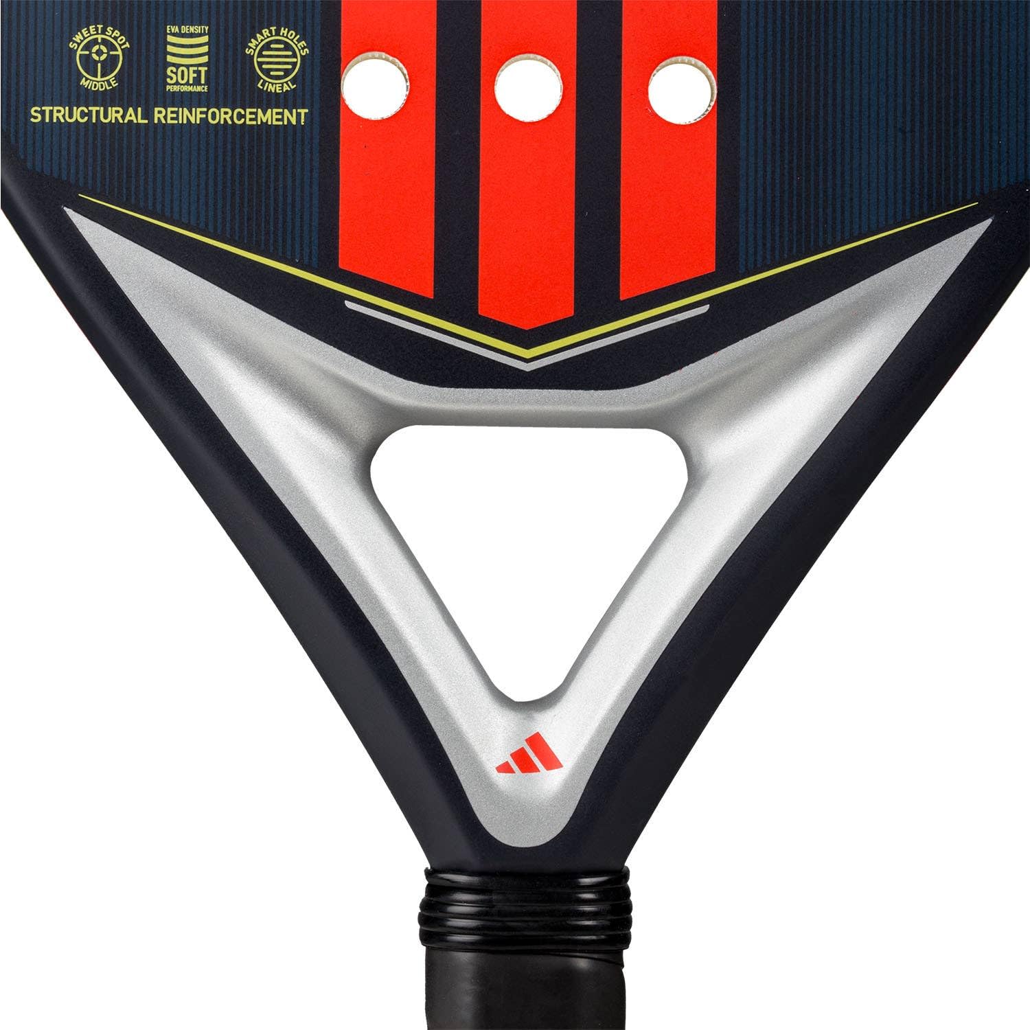 Pala de Padel adidas Match Blue 3.4 Azul roja, Forma Redonda, Goma eva Soft Performance, Fibra de Vidrio