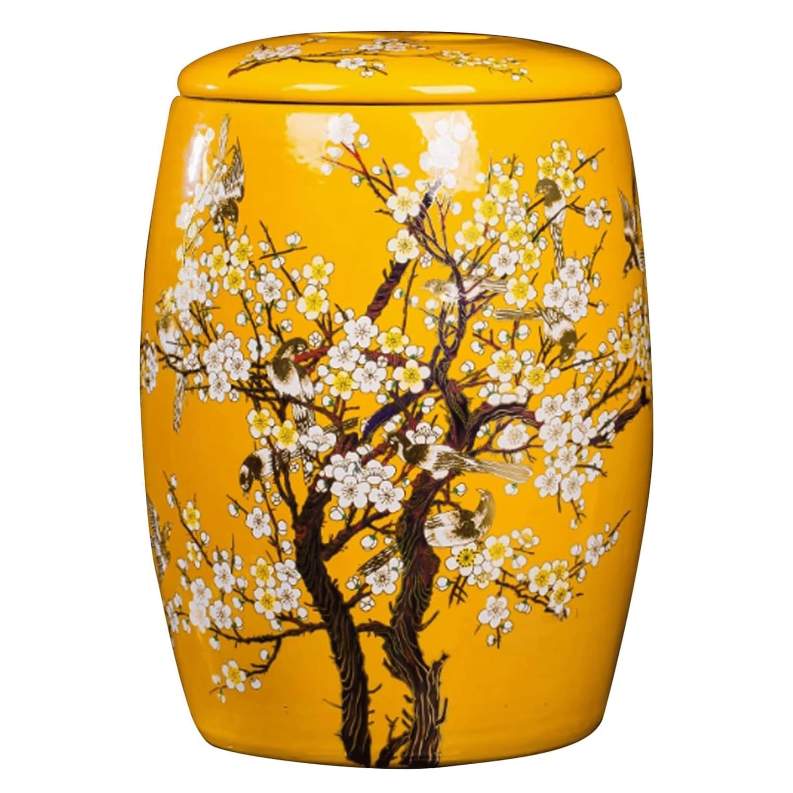 SJHPZG Ceramic Rice Storage Container Airtight Large Rice Bucket with Lid 5KG/10KG/15KG/25KG Rice Jar Food Dispenser for Rice Beans Grains