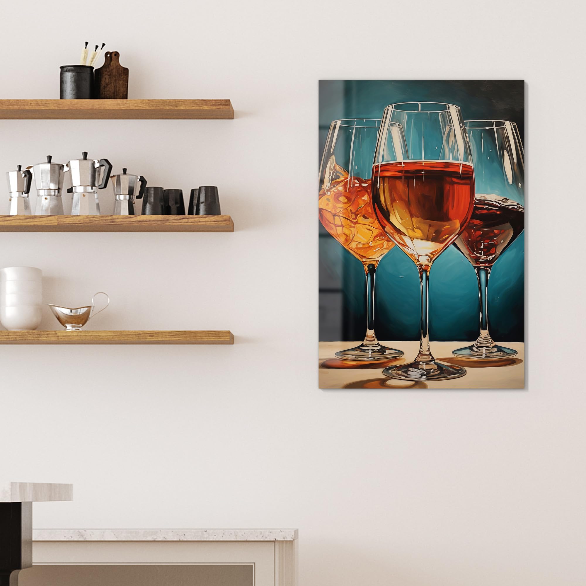 DEQOART Pizarra magnética de cristal, 60 x 90 cm, diseño "disfrute festivo", pizarra magnética de cristal, incluye imanes, bolígrafo y paño para cocina y oficina, pizarra magnética y se puede escribir