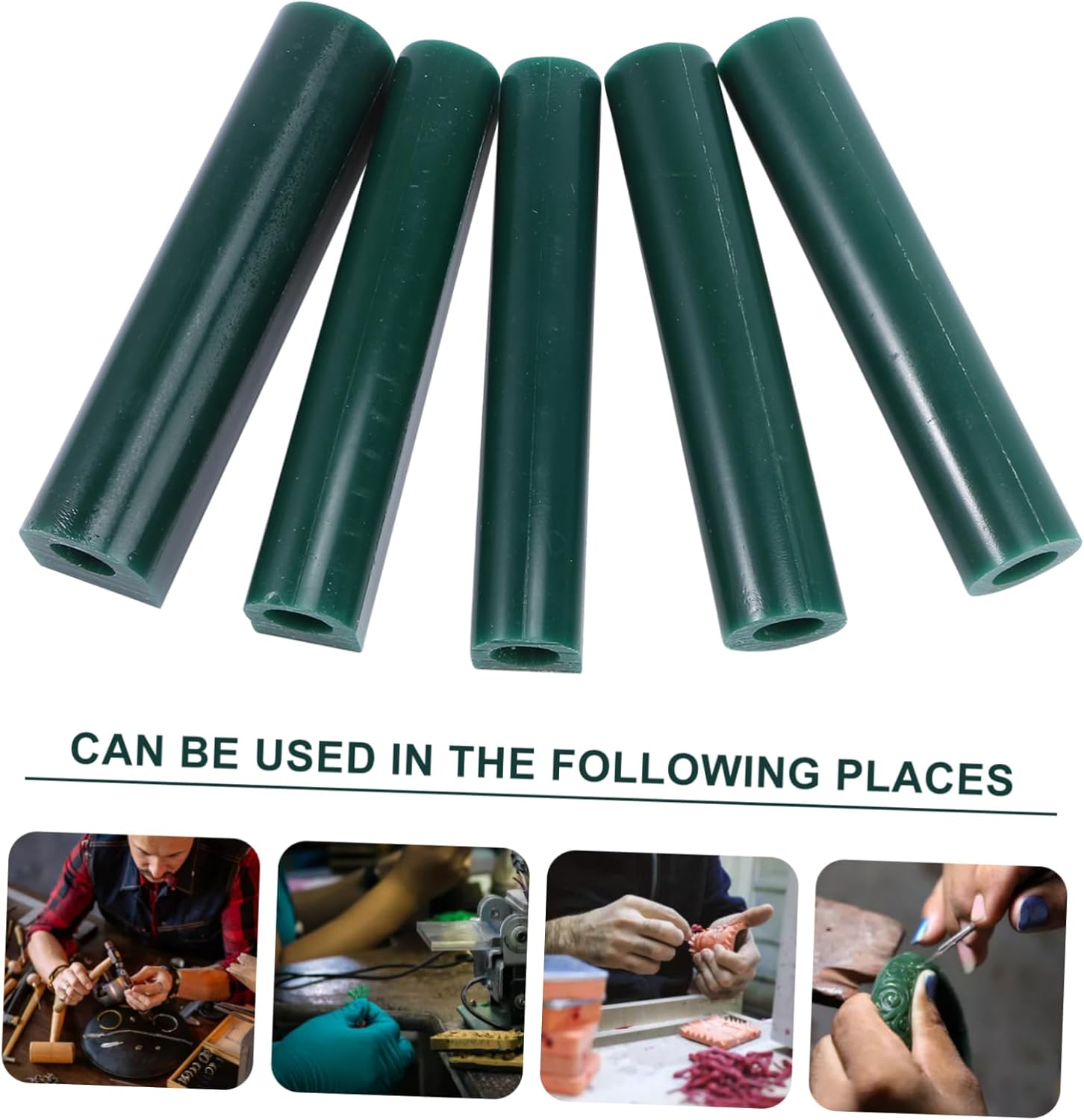 Hohopeti 5pcs Jewelry Making Wax Ring Tube Carving Accessory Smooth Interior for Ring Making DIY Craft Supplies