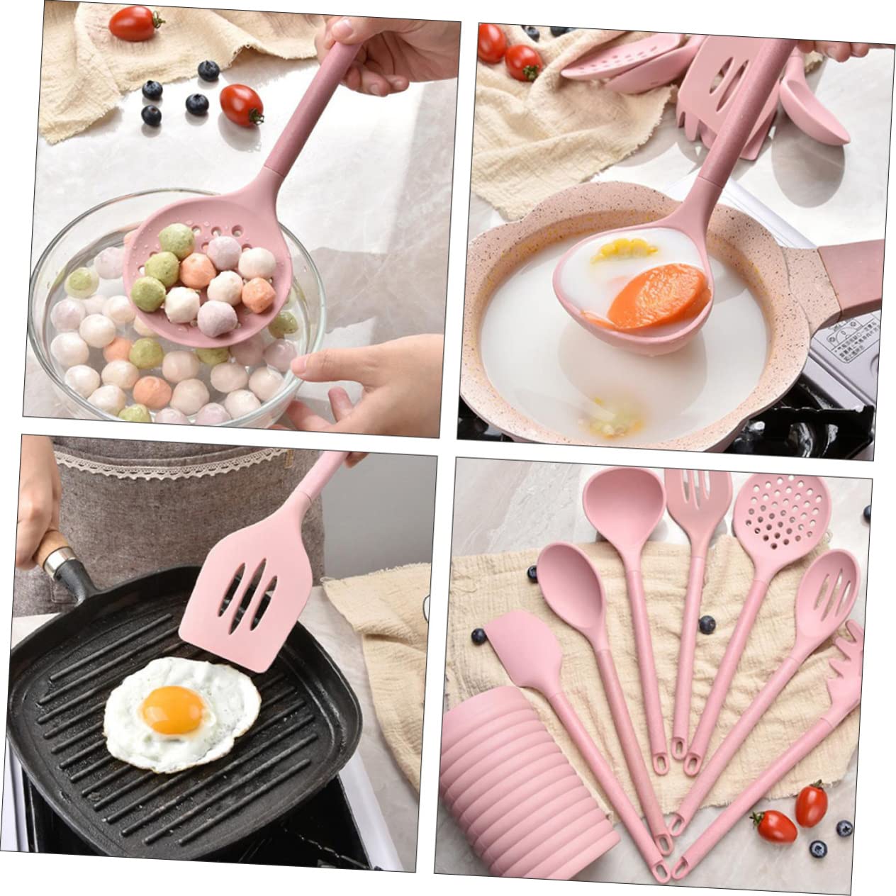1satz Spatel Set Mit Holzgriff Teiliges Küchenutensilien Set Rosa Für Koch Und Backanwendungen Hitzebeständig Und Spülmaschinengeeignet