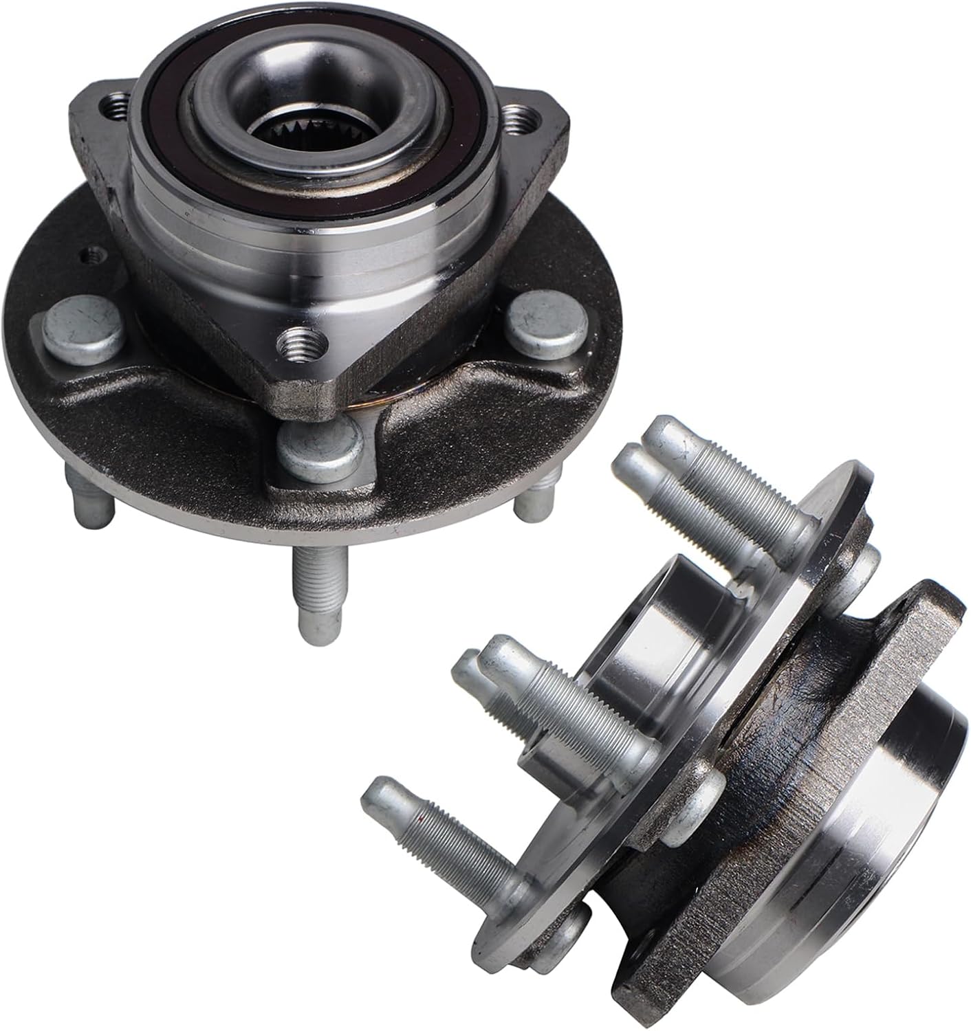 KUSATEC 513282 2pcs Front/Rear Wheel Bearing Hub Assembly for Cadillac CTS 2008-2014 2018 2019, for Cadillac XTS 2018-2019, for Chevy Camaro 2010-2015 Impala 2018-2019, 5 Lug w/Encoder ABS