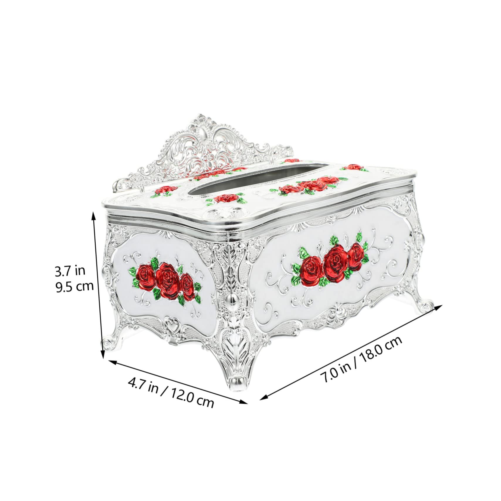 Garneck Stylish Paper Box Engraved Tissue Holder Desk Napkin Dispenser Home Accessory