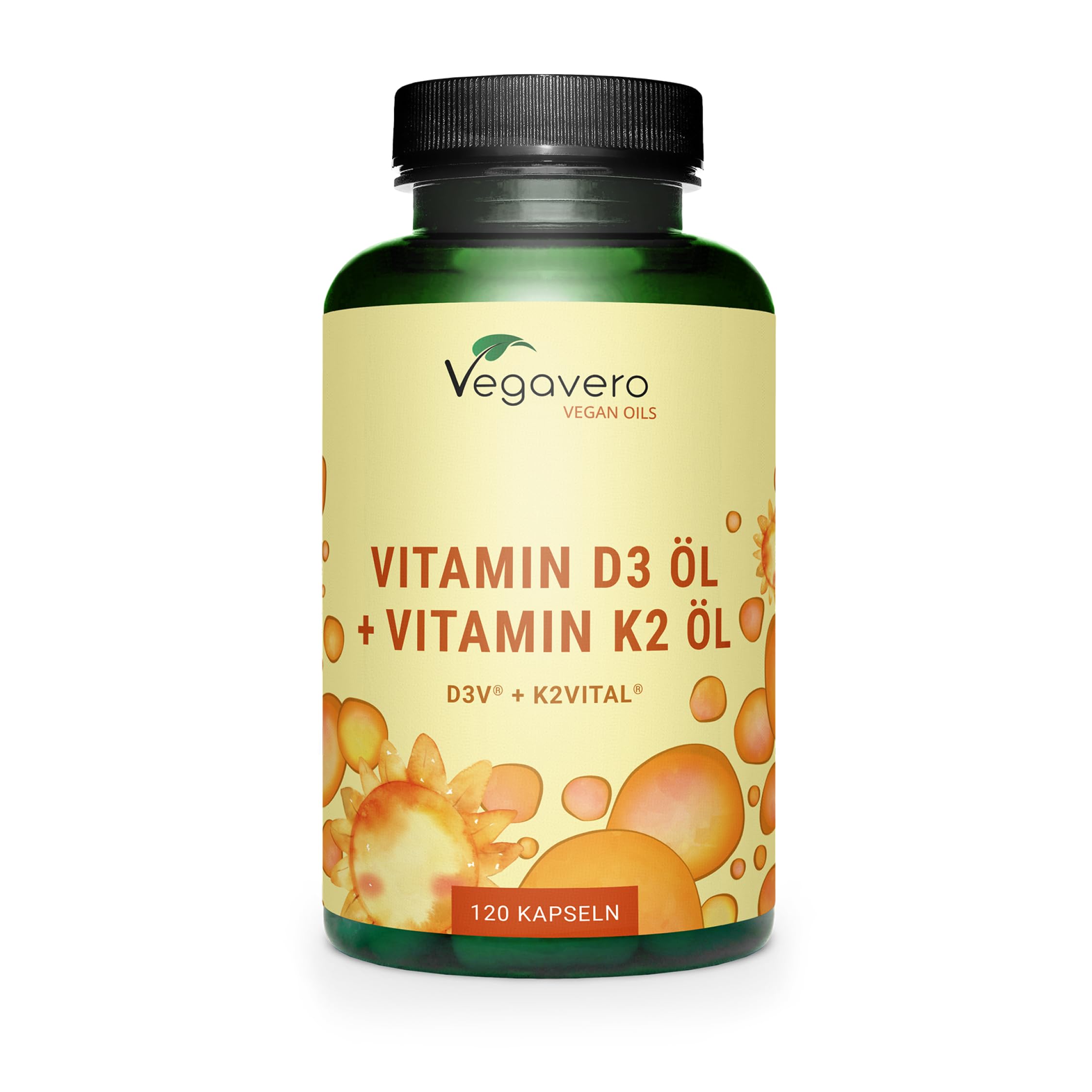 Vitamina D3 y K2 | Perfecta Dosis – Probado en Laboratorio | MK7 >99% All-Trans | Calcio, Sistema Inmune y Resistencia | 100% Vegano & Sin Aditivos | Para 4 meses | Vegavero