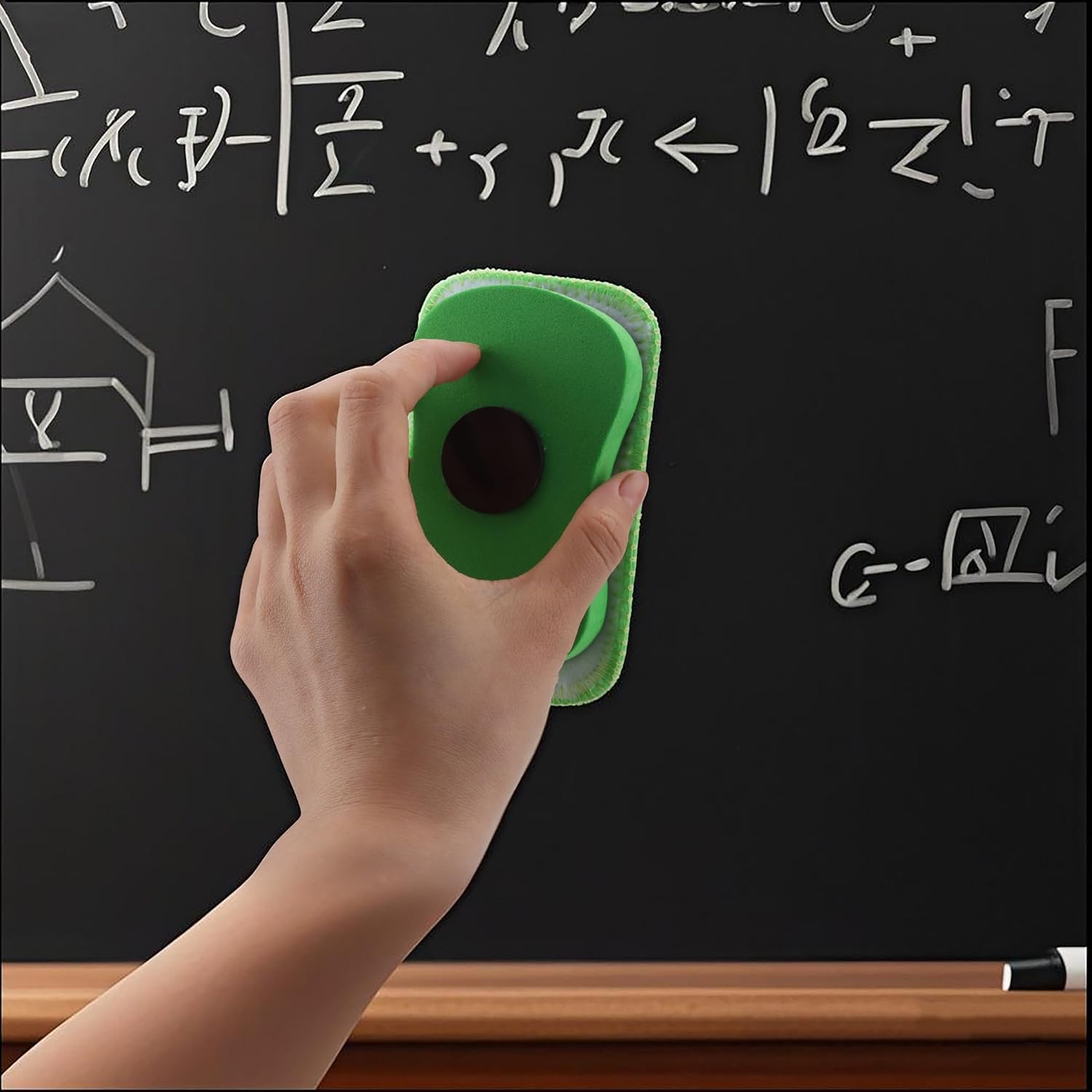5Pcs Chalkboard Erasers, Reusable Magnetic Chalk Eraser with Washable Microfiber Cloth to Cleaning Chalk/Markers for Blackboard Dry Whiteboard