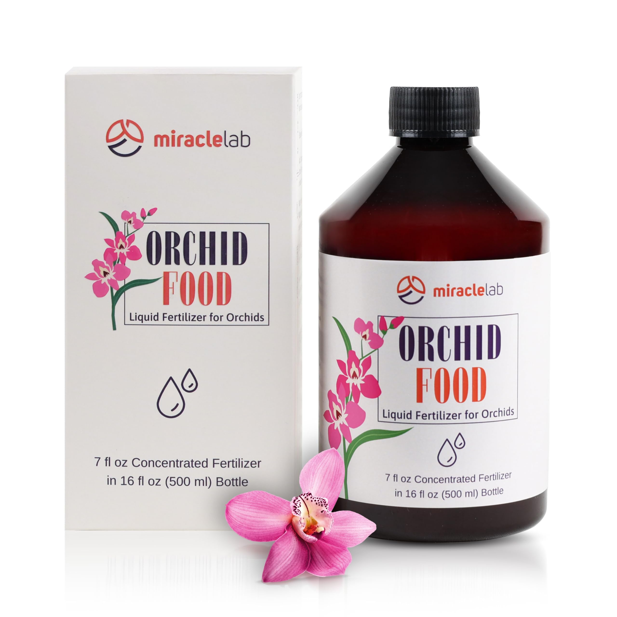 Miracle Lab Liquid Orchid Fertilizer - Special Formula with Natural Organic Ingredients (3.4 oz)