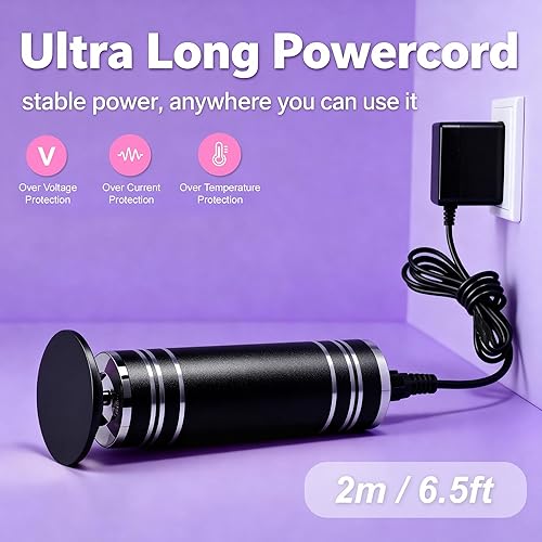 Miniatura 4 de VOCOSTE Removedor eléctrico de callos de 1200RPM para pies, 2 discos de molienda reemplazables, 60 discos de papel de lija, 1 calcetín hidratante