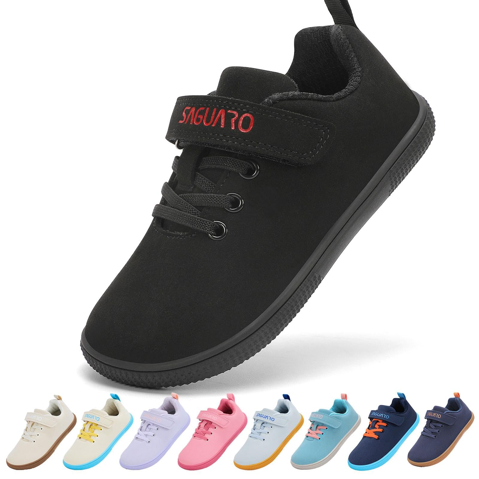 SAGUARO Zapatillas Deporte para Niños Niñas Barefoot Sneakers Ligeras Flexibles con Wide Toe Box, 25-36 EU