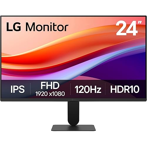 LG 24U411A-B 24-inch Full HD (1920 x 1080) IPS Computer Monitor, 120Hz, HDR10, Reader Mode, Flicker Safe, HDMI, Slim Stand Base, Black