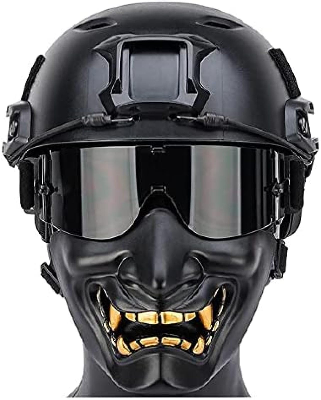 Amazon.co.jp: 戦術エアガンフルフェイス保護ヘルメットサムライ般若