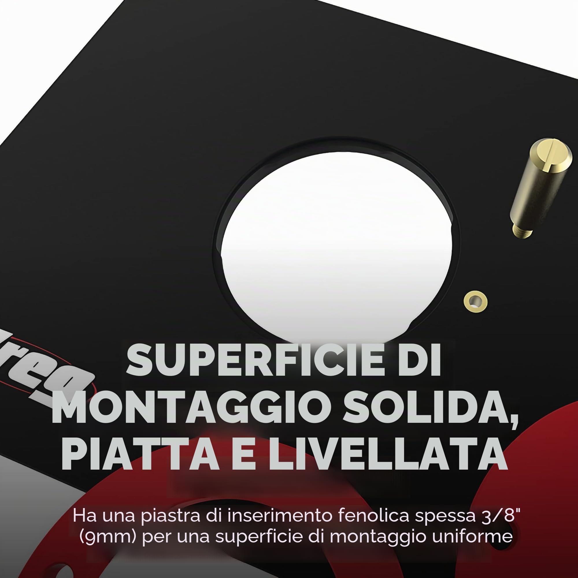 Kreg Tool PRS4034 - Piastra di inserimento con anelli di livellamento (Triton preforato), nero e rosso