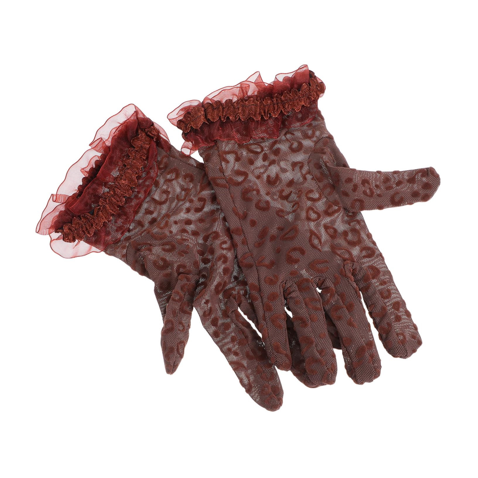 Guantes de malla transpirables COLLBATH negros con estampado corto 8