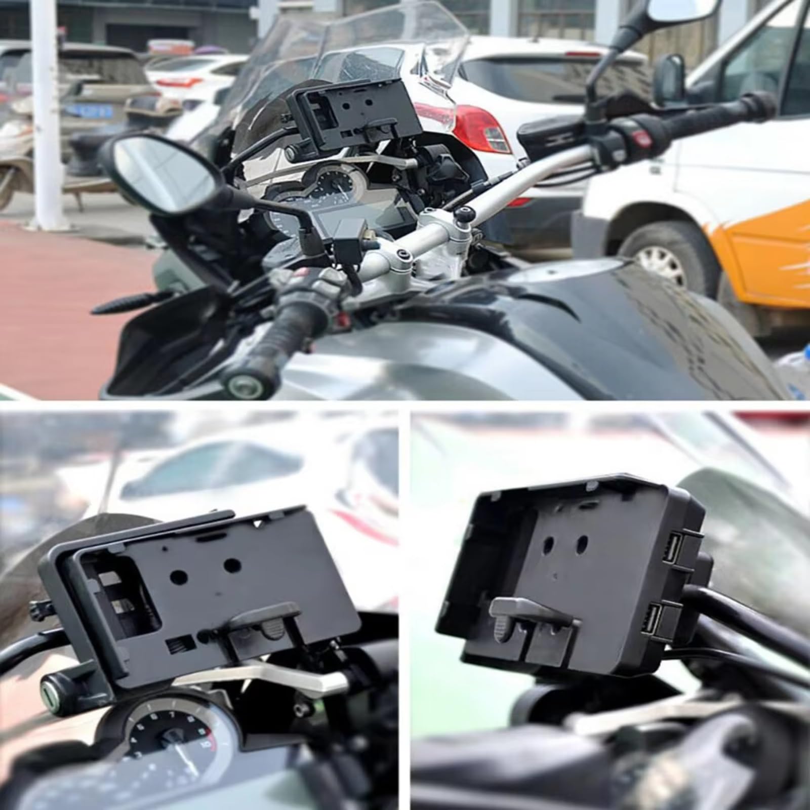 Soporte Móvil Bicicleta para R1200GS R1200 GS Soporte Carga para Teléfono Móvil con GPS Cargador USB Motocicleta Soporte Móvil Moto