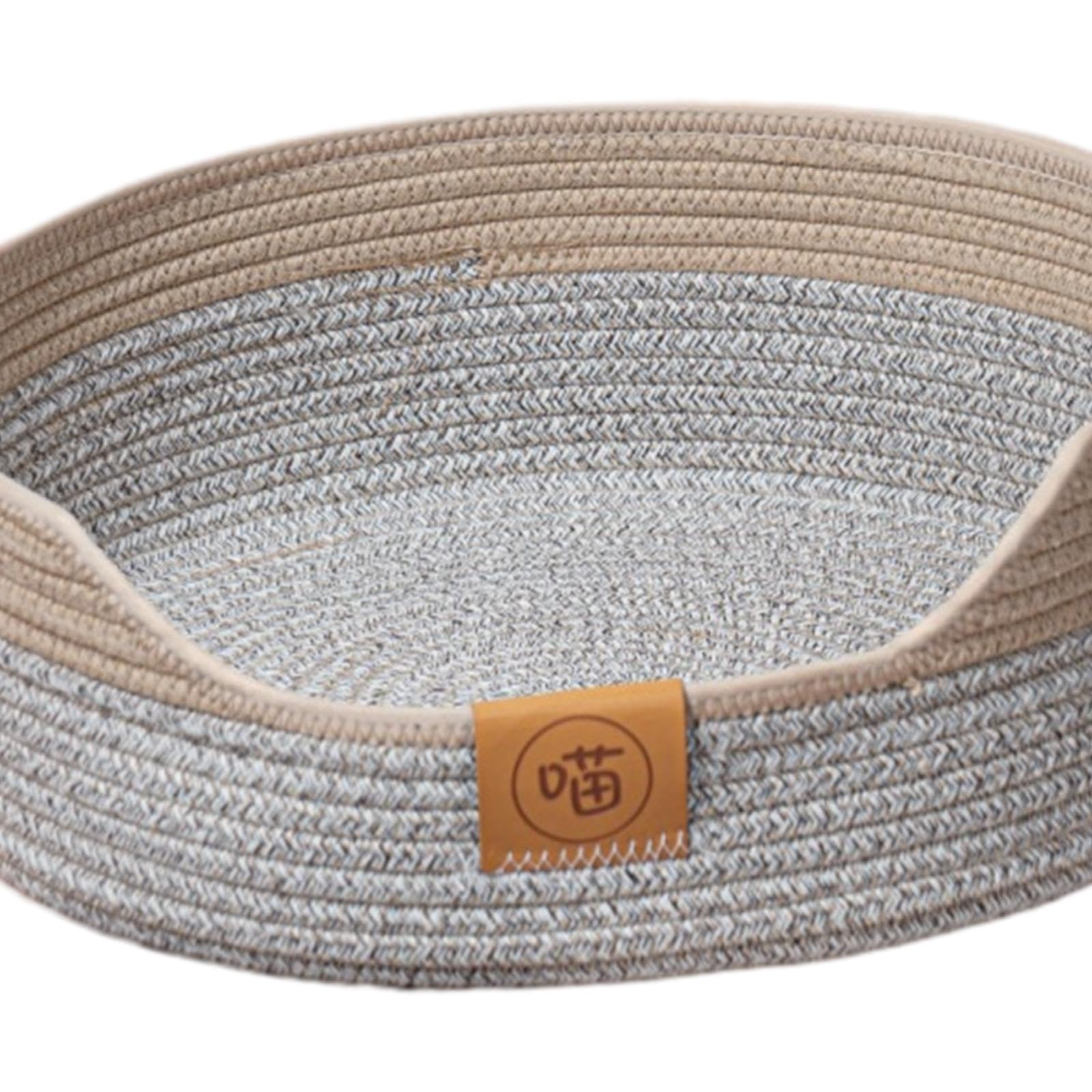 UJEAVETTE Cotton Rope Woven Cat Bed Basket Pet Accessories Breathable Pet Sleeping Bed Gray 35cm (B0CYHBG47H) Amazon Price History, Amazon Price Tracker