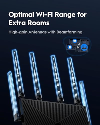 Miniatura 4 de Cudy Router BE6500 WiFi 7 Router de doble banda para juegos, puerto WAN de 2.5G, 6500 Mbps, cliente y servidor VPN, compatible con aplicaciones Cudy