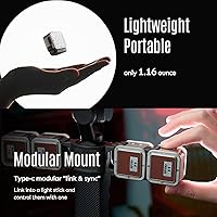Vista 4 de Harlowe Atom 2W Mini luz magnética para DJI Osmo Pocket 3 Combo Motion Sensing Pocket Duo Light Kit recargable Auxiliar cámara luz de relleno