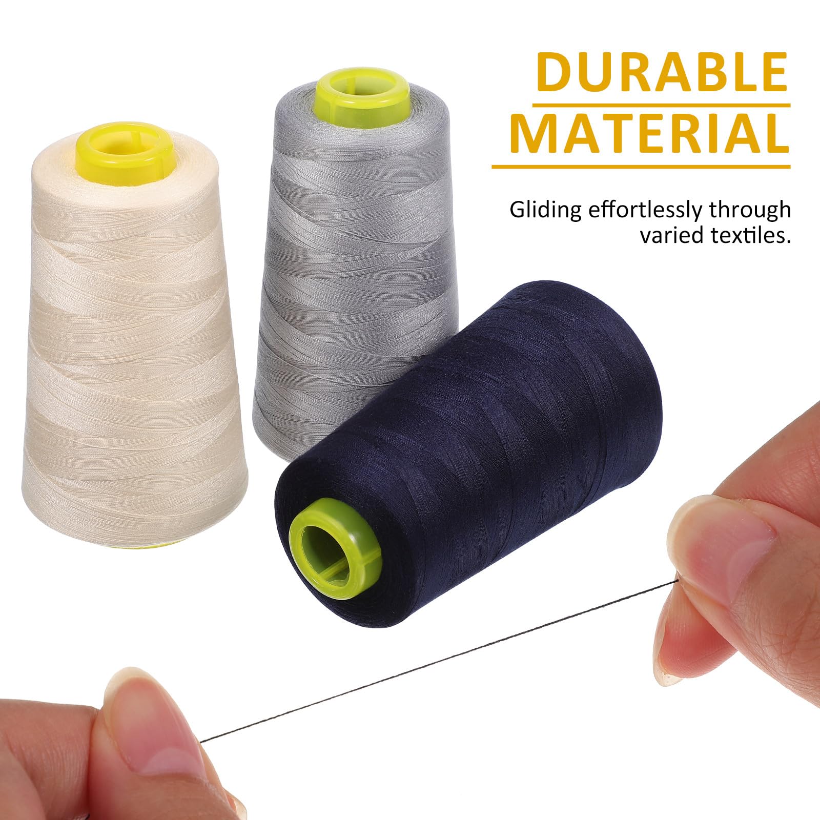 Uonlytech Hilos para Bordar de Poliéster 6 Carretes Surtidos 3000 Yardas para Ropa y Manualidades Colores Duraderos