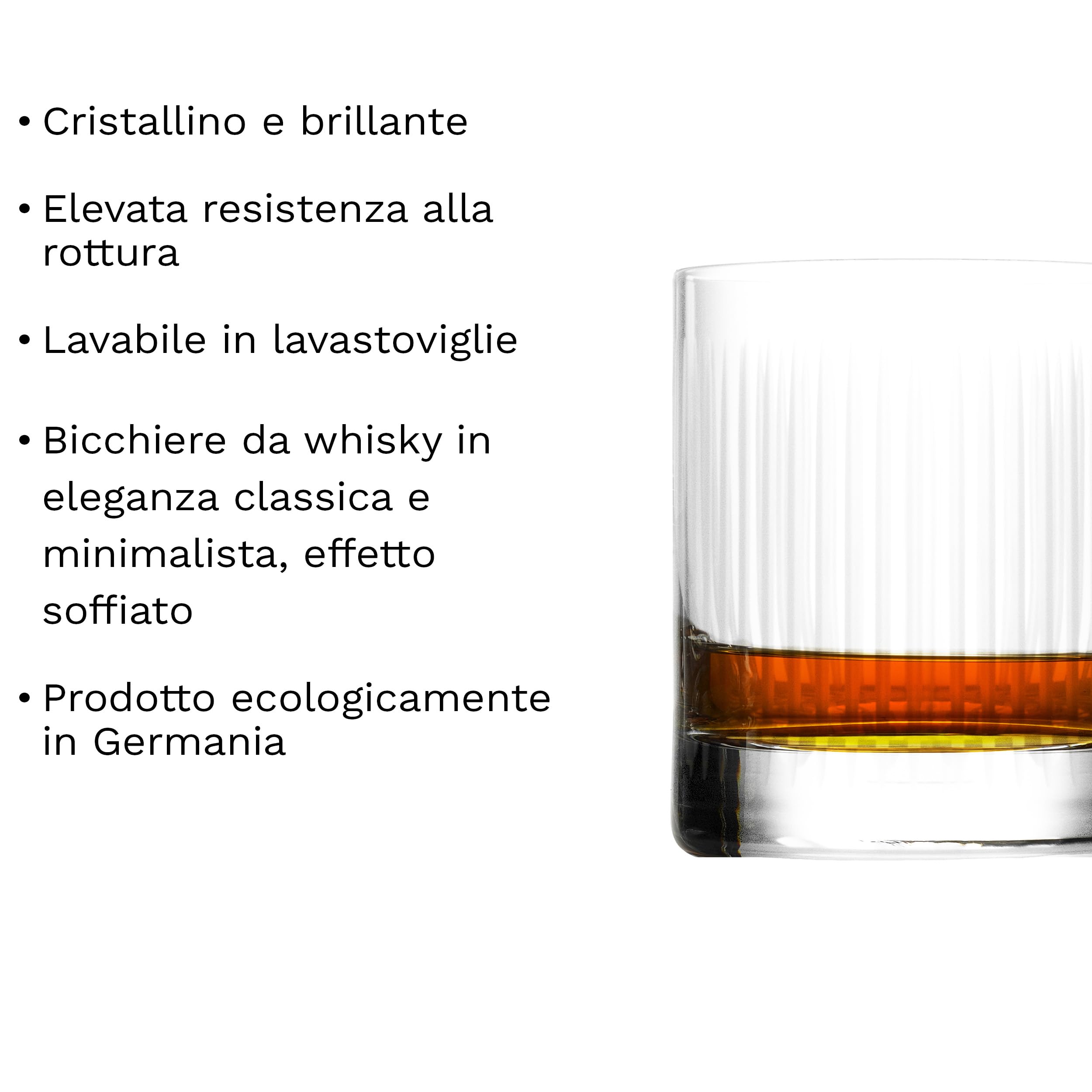 Stölzle Lausitz NYB SOHO Bicchieri da Whisky Set di 6, 320 ml – Eleganti Tumbler di Alta Qualità dal Design senza Tempo – Bicchieri da Whisky in Cristallo Senza Piombo – Lavabili in Lavastoviglie