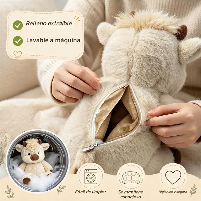 Foto 8 de 8 de Funnity Peluche Vaca Que Corre 45 cm, Vaquita de Peluche Suave y Adorable