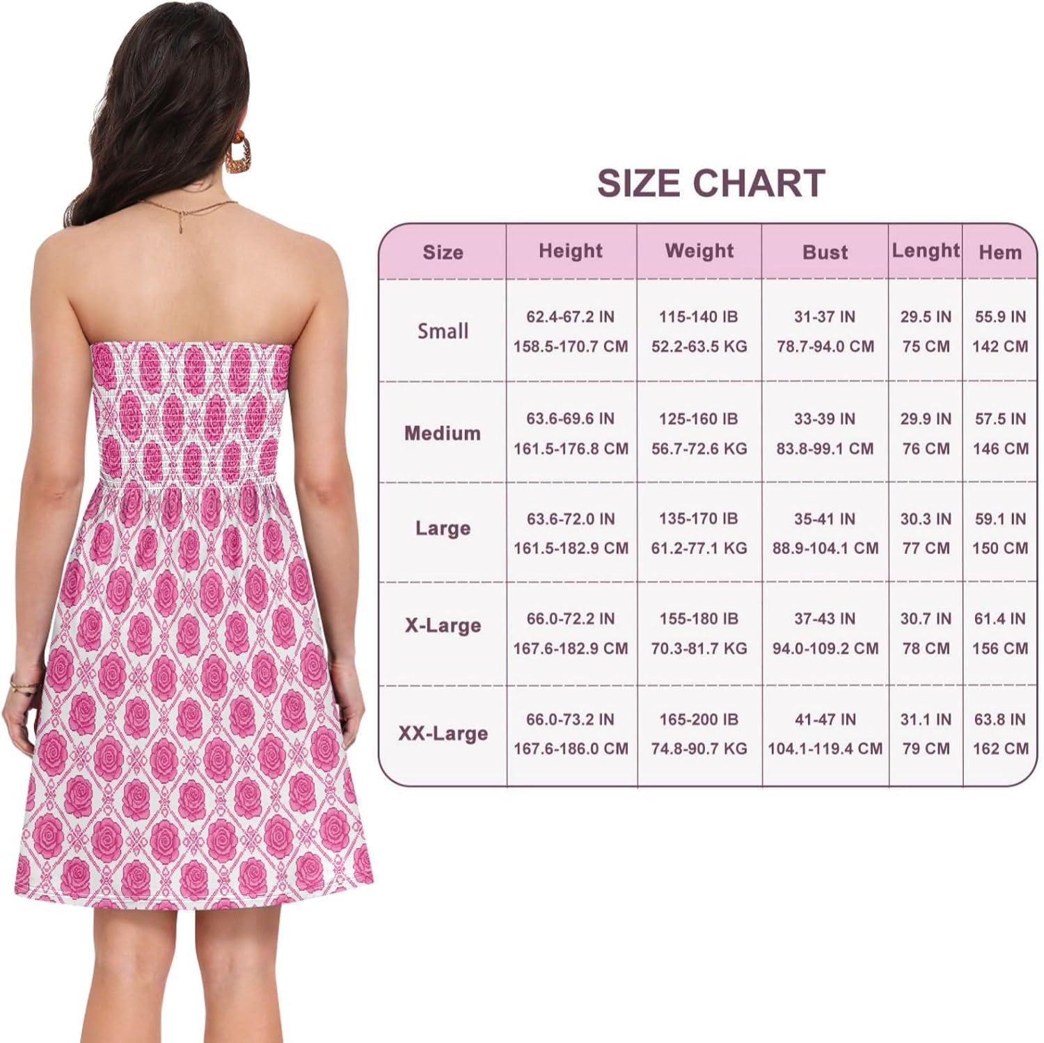 Soft Dress Trend Popular Summer Outdoor Dress Daily Household Trendy Pixel Rose Bloom image 4