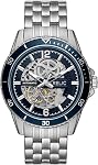 Relic by Fossil Men's Brenton Black Alloy Metal and Brown Leather Band Automatic Watch (Model: ZR12663)