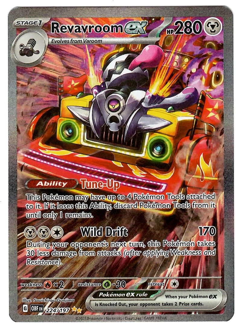 Pokemon - Revavroom ex 224/197 - Obsidian Flames - Special Illustration Rare - Full Art