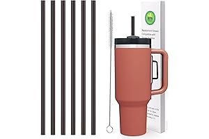 12Inch Black Reusable Replacement Straw Made With Plastic For Stanley Cups