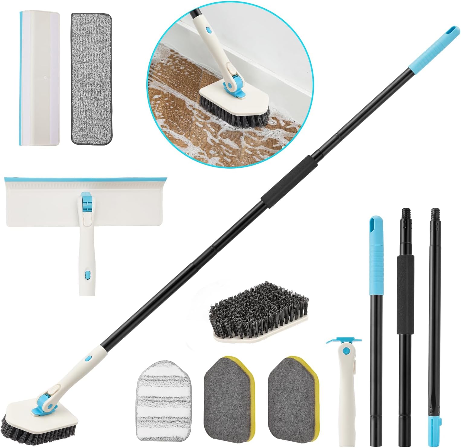 Amazon.com: No-Bending Mop Baseboard Cleaner Tool - Long Handle With 5 ...