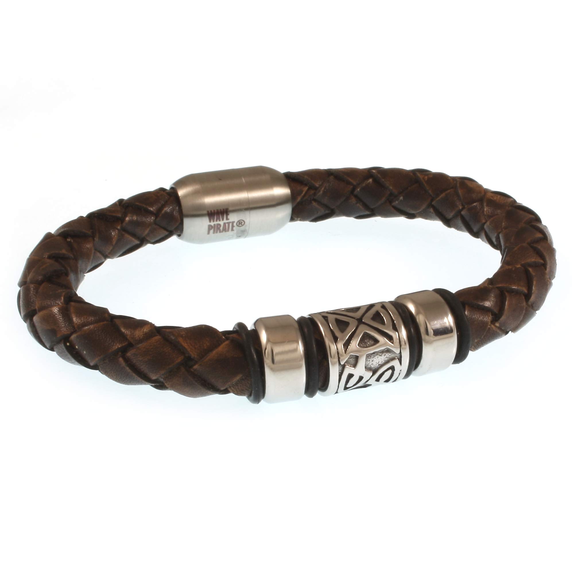 Leder-Armband FUERTE SHINE Dunkelbraun Surfer Damen Herren