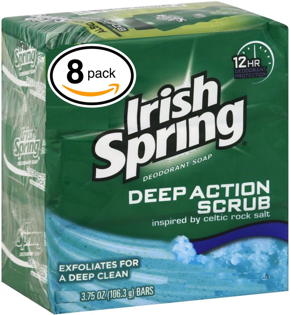 Irish Spring Deep Action Scrub Deodorant Soap, 30.00 Ounce