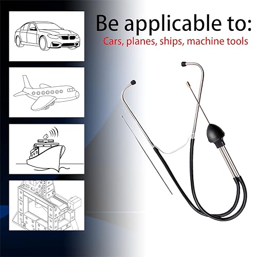 Miniatura 6 de jeseny 1 juego de estetoscopio mecánico cilindro mecánico de acero inoxidable automático herramienta de diagnóstico del motor del automóvil