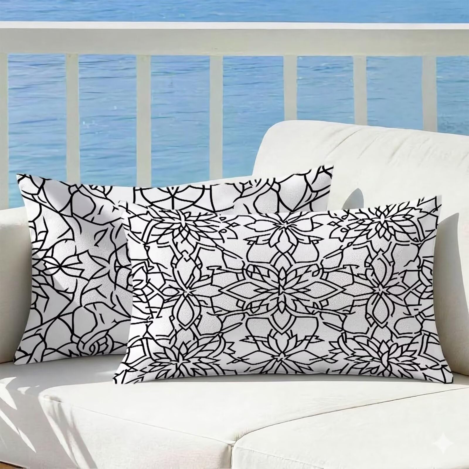 Housse de coussin 60x80 fleurie pour sublimer votre salon de jardin