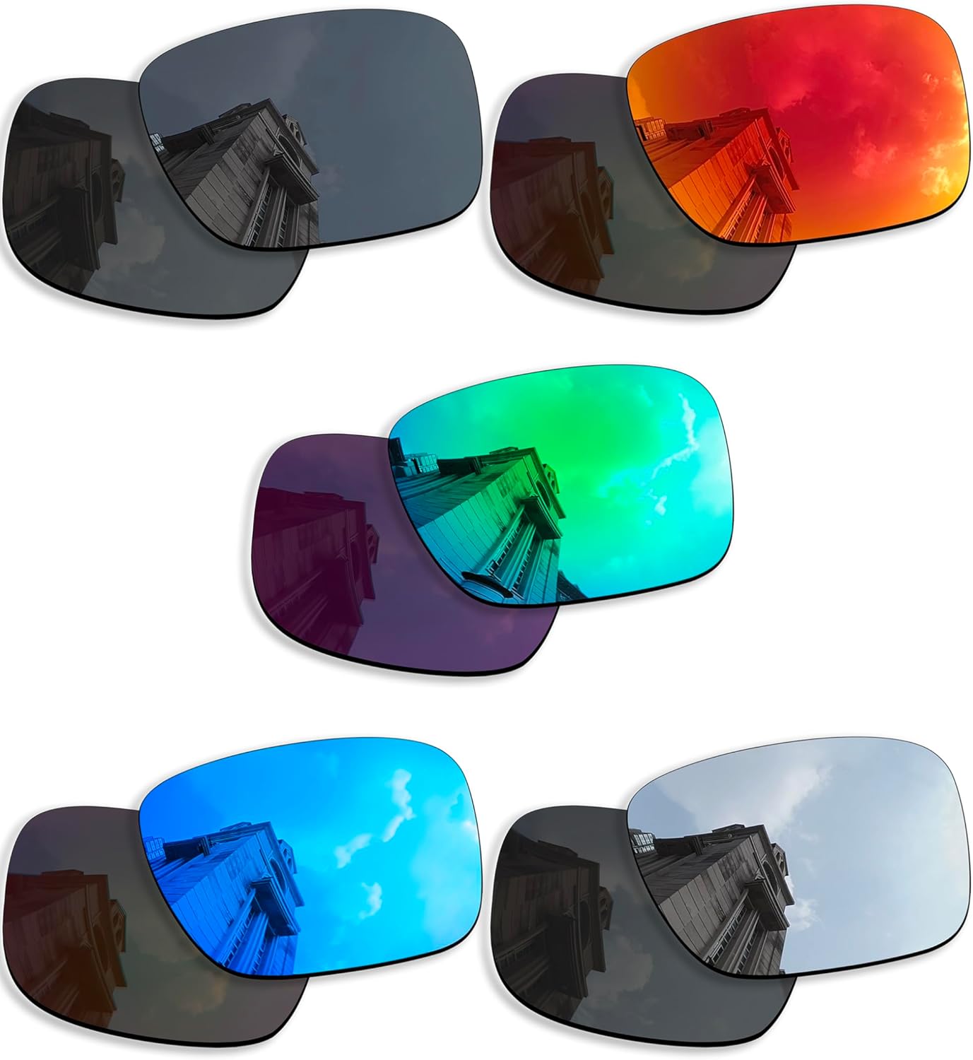 5 Pairs Polarized Replacement Lenses for Oakley Hijinx Sunglasses, Anti-Scratch and Impact Resistant