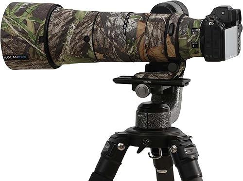 Miniatura 10 de ROLANPRO Impermeable Lente Camuflaje Capa para Nikon Z 7.087-23.622 in F5.6-6.3 VR Cubierta de lluvia Funda protectora de la lente de la manga de