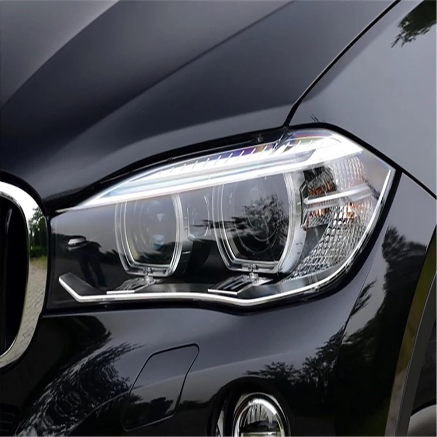 Car Head lamp Cover Head light Shell Lens Plexiglass Replace Original Lampshade Compatible For BMW X5 X6 F15 F16 2014 2015 2016 2017 2018(Left)