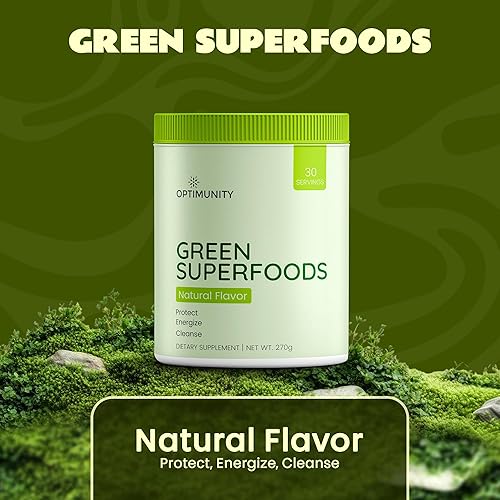 Miniatura 2 de Green Superfoods Polvo - Sin sabor - Mezcla de verduras orgánicas con espirulina, probióticos y enzimas digestivas - Desintoxicación, apoyo para la