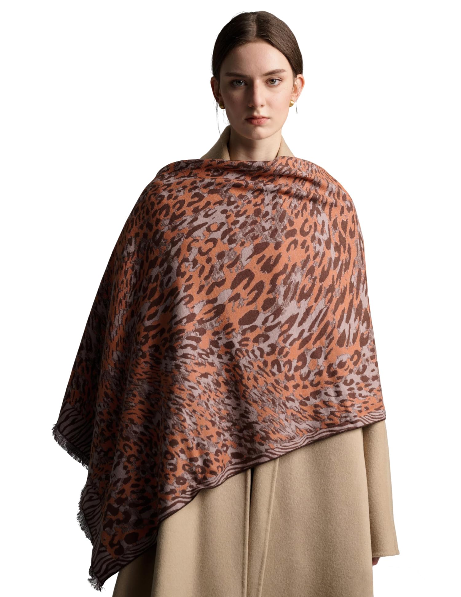 ZHE JIN Wild Grace Leopard Scarf