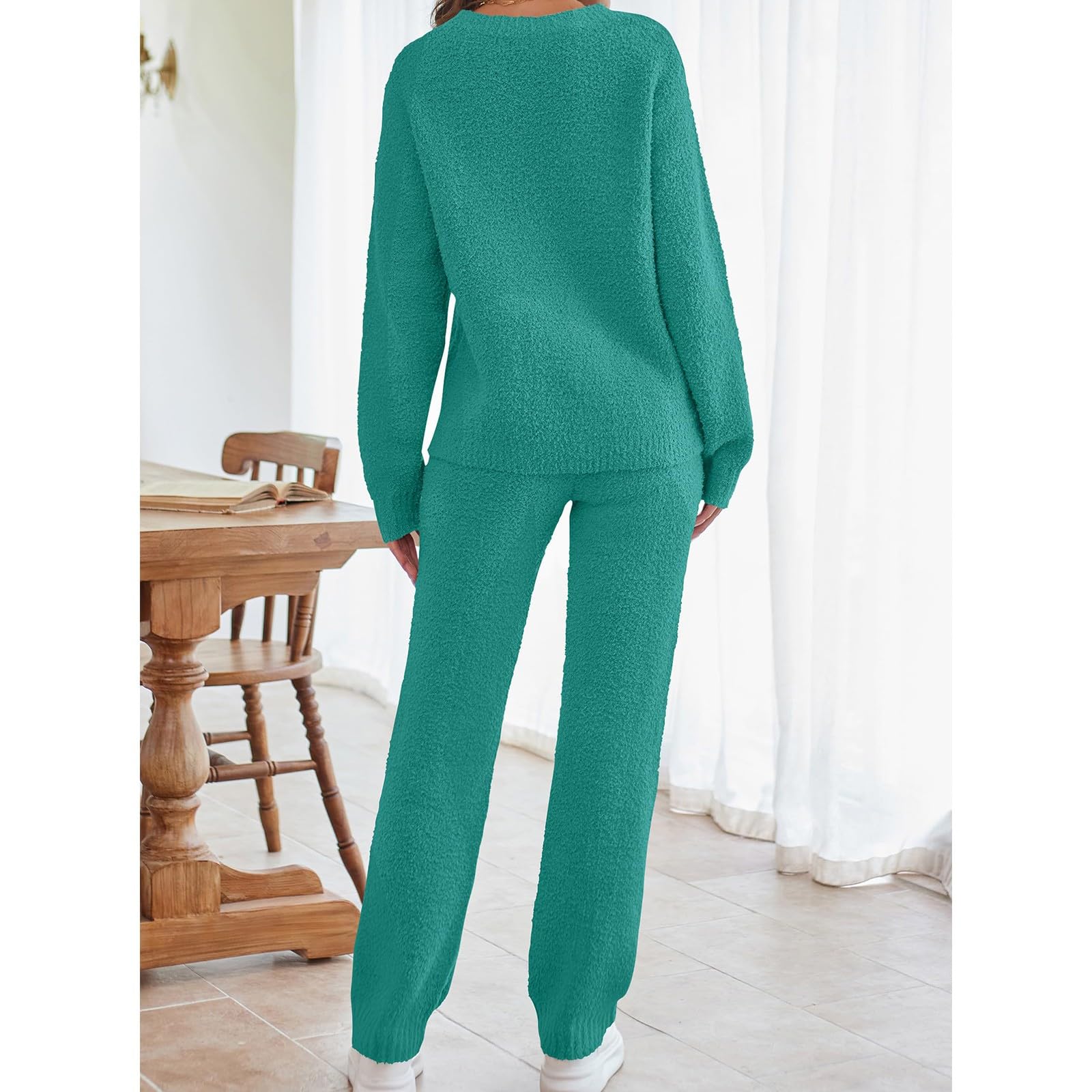 Pijamas para mujer, invierno, cálido, conjunto de pijama de invierno, elegante, de terciopelo para mujer, pijama suave y cómodo, ropa de hogar y casual, ropa de alta capacidad de absorción, ropa de