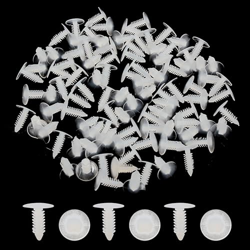 Miniatura 2 de uxcell 100 piezas universales para remaches de puerta de coche, parachoques panel retenedor clip 0.276 in transparente