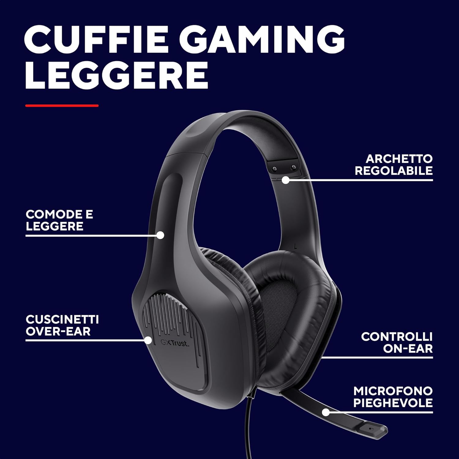 418 Rayne Cuffie Gaming Leggere per PC Xbox PS4 PS5 Switch Mobile - Cuffia gaming - Immagine 1