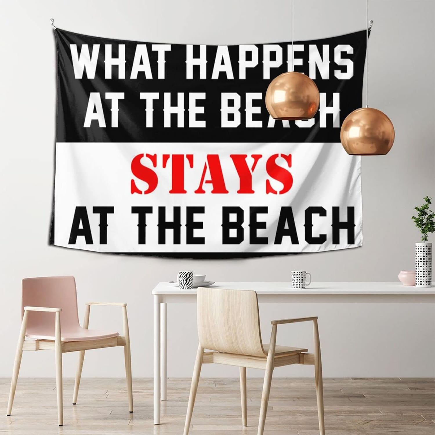 Sports Bar Decor What Happens At The Beach Stays At The Beach Tapestry Bar Decor For Home Bar Decor For Home(100X150CM)