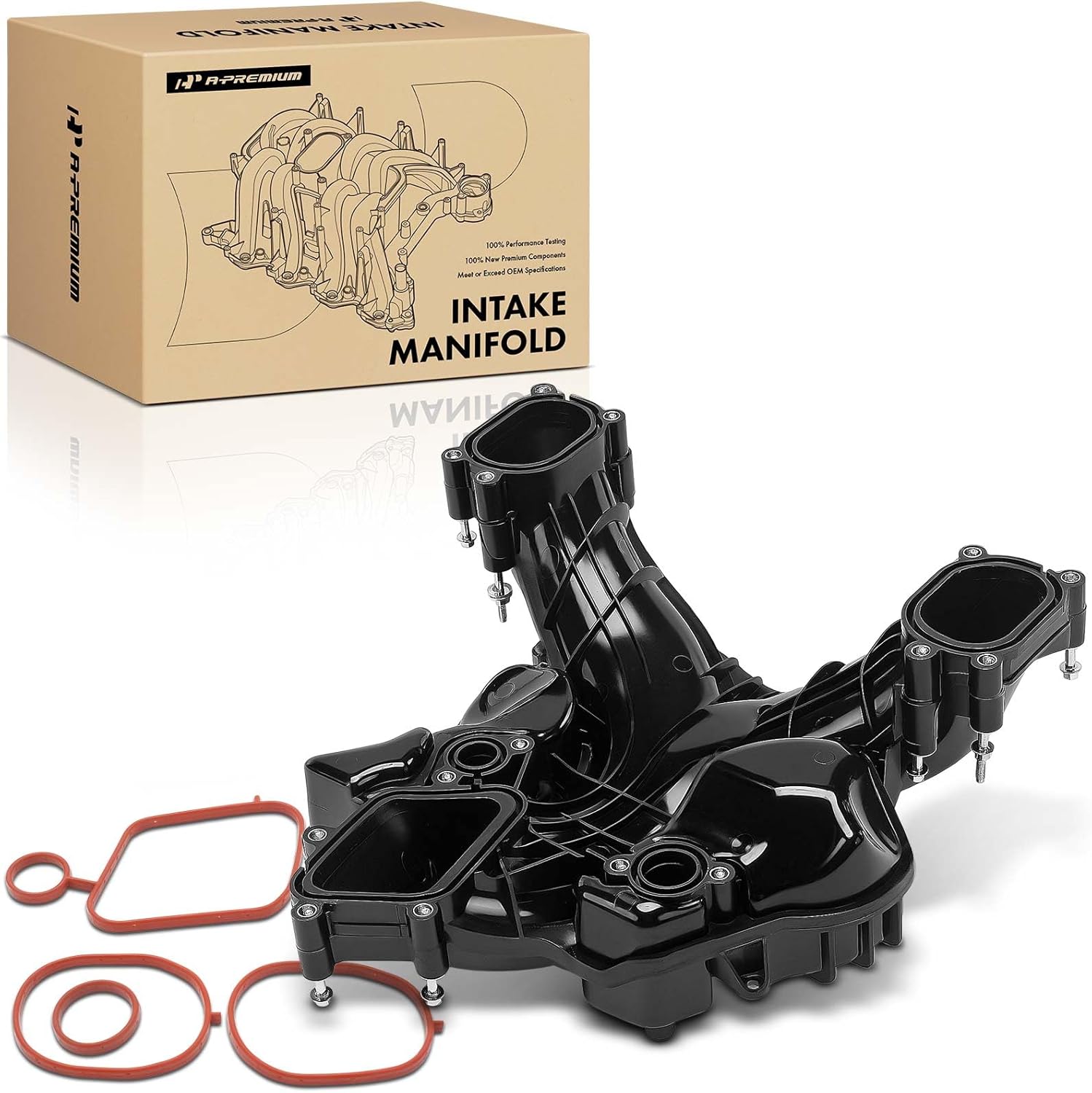 A-Premium Front Side Intake Manifold Compatible with Ford F-250 F-350 F-450 F-550 Super Duty 2011-2019 6.7L, with Gaskets