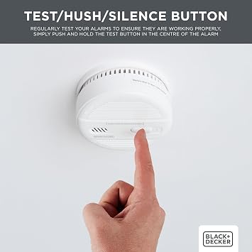 BLACK+DECKER - Easy Install Smoke Detector Fire Alarm 2 Pack for Homes