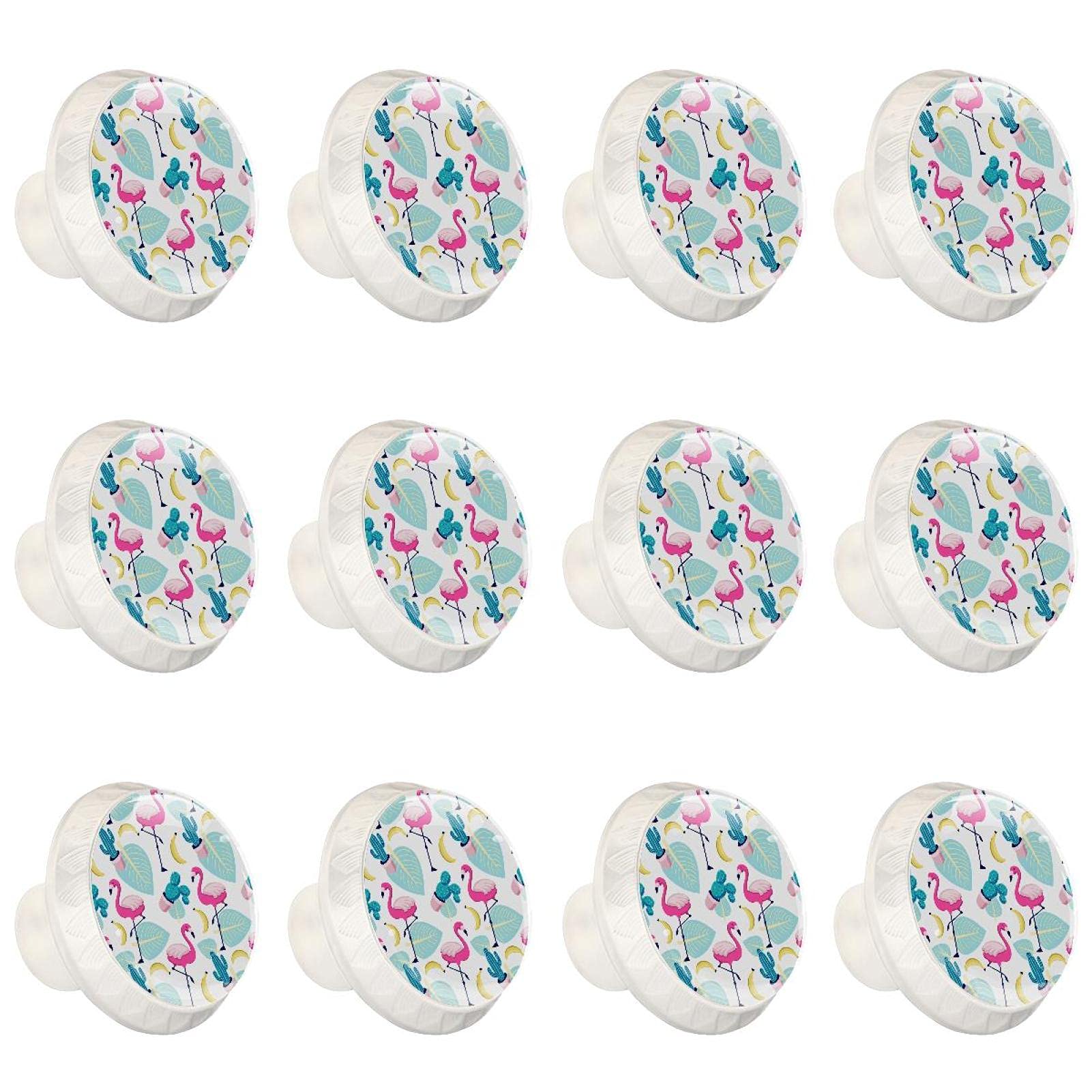 Boutons de placard de cuisine flamant rose lot de 12 poignées