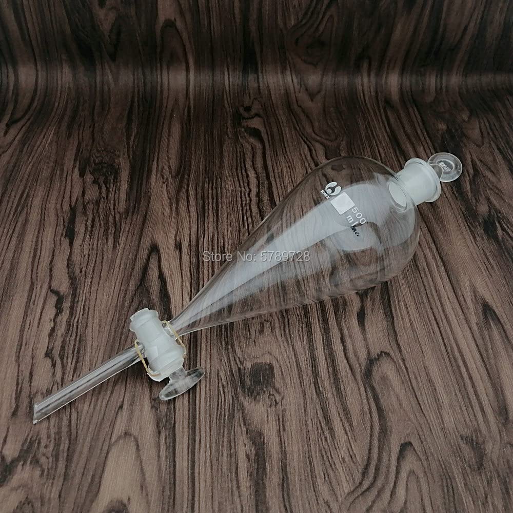 1 STÜCK 60 bis 1000 ml Glas Birnenförmiger Sektortrichter, um EIN ätherisches Öl-chemisches Experiment zu trennen (Capacity : 250ml 2pcs)