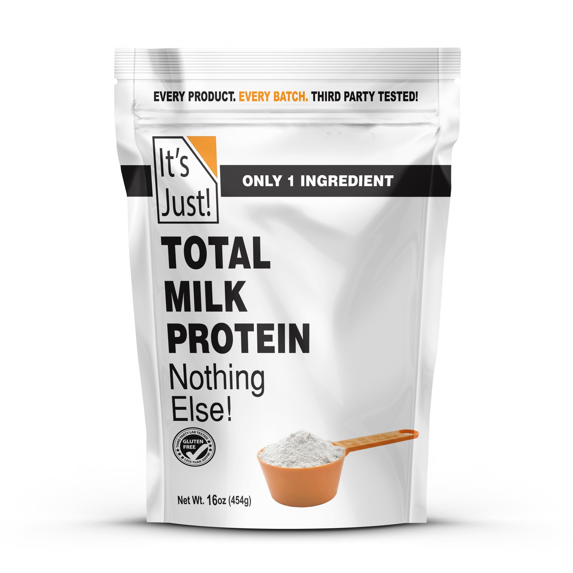 It's Just! - Total Milk Protein Concentrate Powder, 16oz, Unflavored Unflavored 1 Pound (Pack of 1)