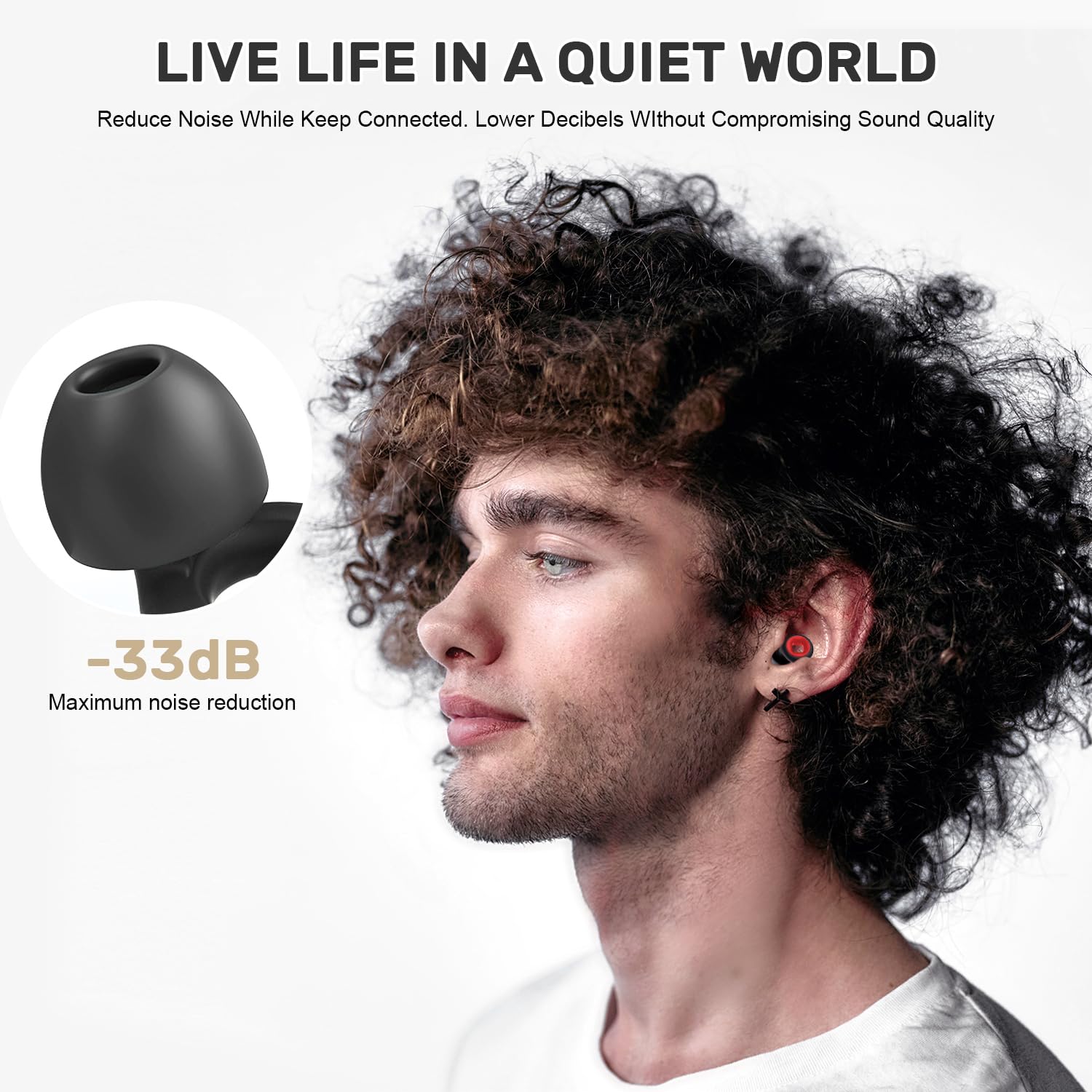 2 Pares De Tapones Para Los Oídos Para Dormir, Tapones Reutilizables Con Cancelación De Ruido, Tapones Para Los Oídos De Silicona Suave Para Dormir, Ronquidos, Natación, Concierto, Motocicleta