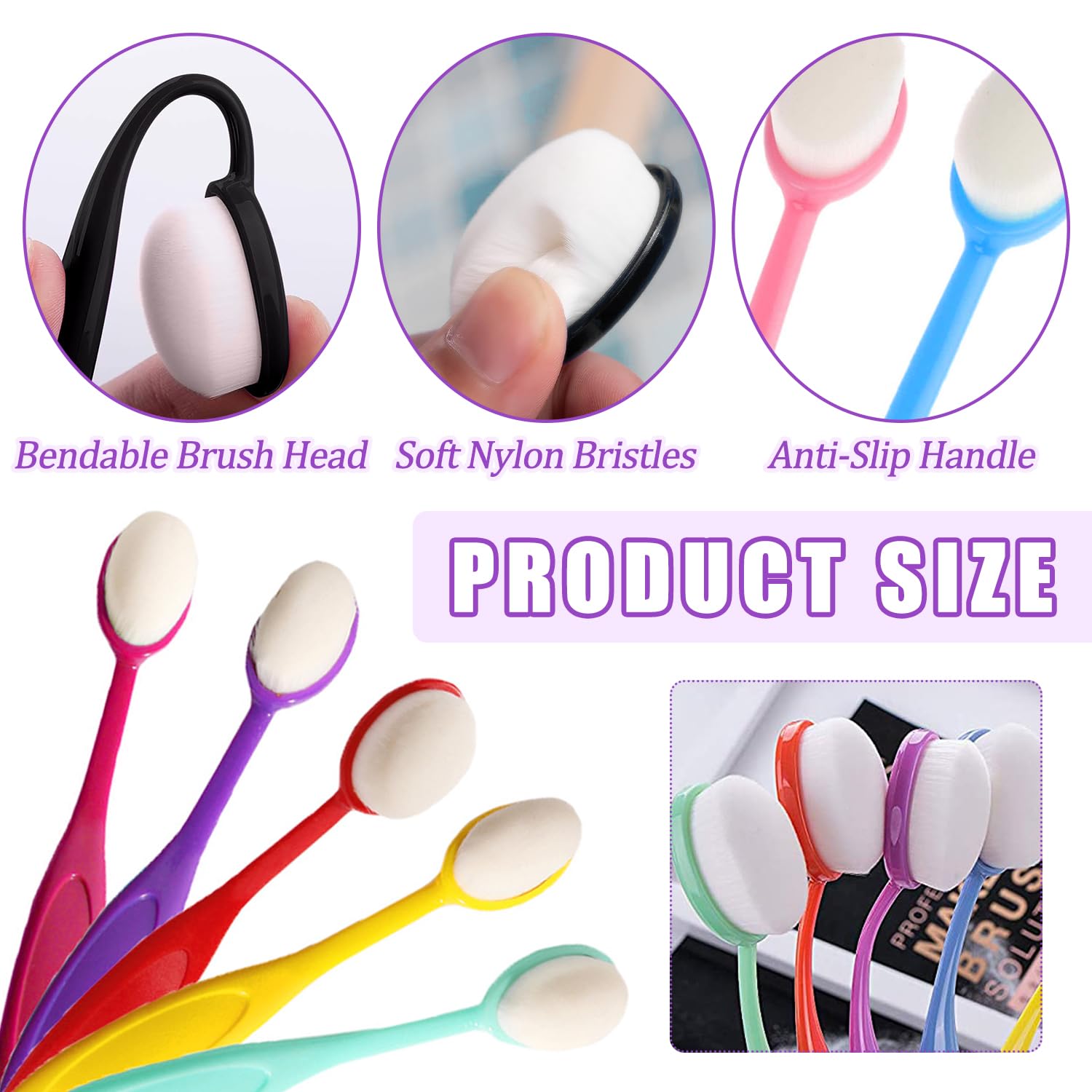 8Pcs 2 Colors Mini Blending Brushes Dry Miniature Painting Set Background Blender Paintbrush Facial Eyeshadow Small Detailed Brush For Card Making - View #4